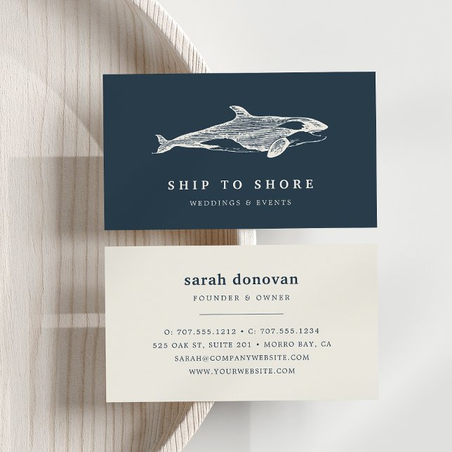 Vintage Whale Business Card (Creator Uploaded)