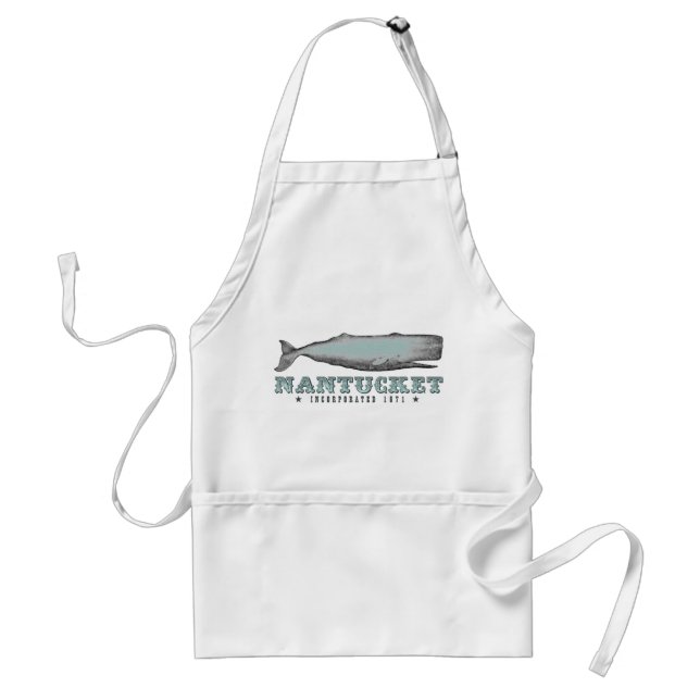 Vintage Whale Nantucket MA Inc 1671 Apron (Front)