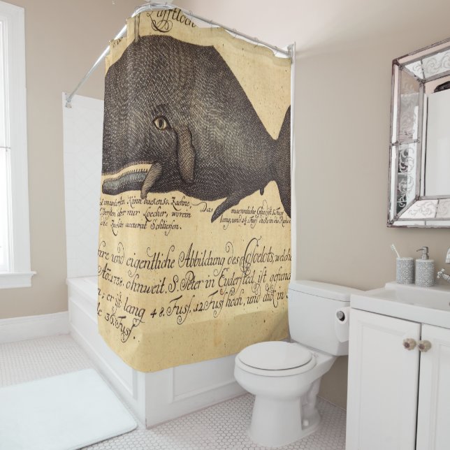 vintage whale on parchment (In Situ)