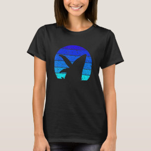 Vintage Whale Retro Sunset Whale Tee