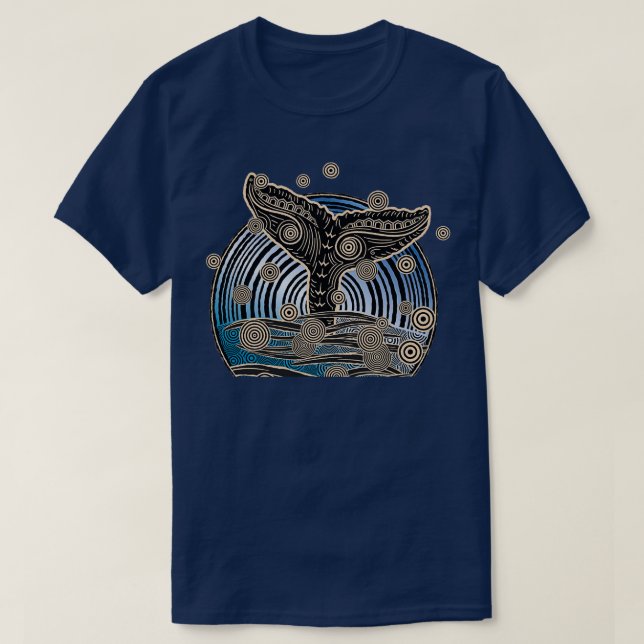 Vintage Whales Tail T-Shirt (Design Front)