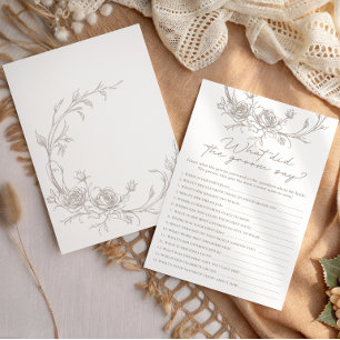 Vintage What Did Groom Say Bridal Shower Game