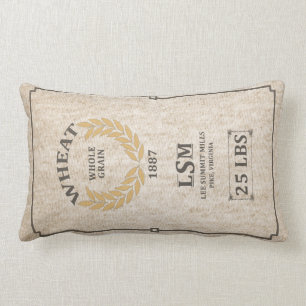 Vintage Wheat Sack Lumbar Pillow