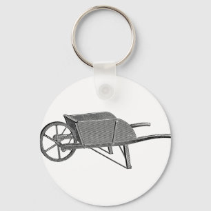 Vintage Wheelbarrow Keychain
