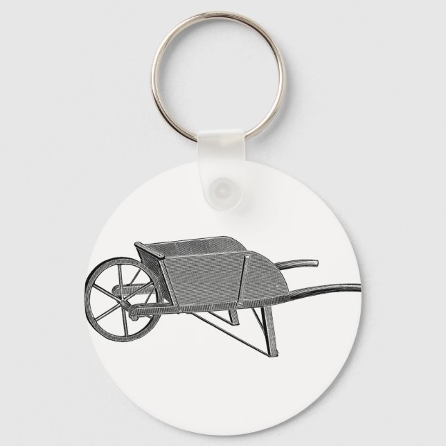 Vintage Wheelbarrow Keychain (Front)