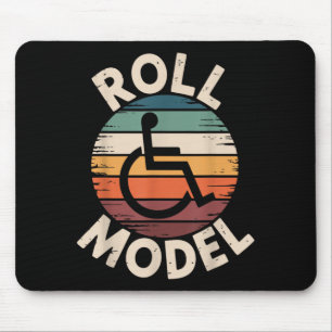 Vintage Wheelchair Funny Rolling Chair Mouse Pad