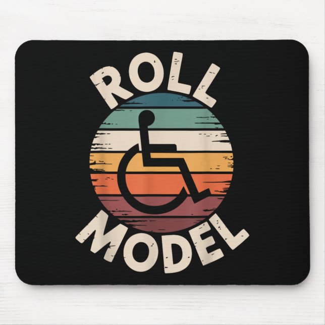 Vintage Wheelchair Funny Rolling Chair Mouse Pad (Front)