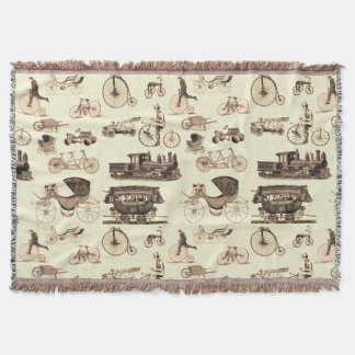 Vintage Wheels Throw Blanket