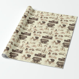Vintage Wheels Wrapping Paper