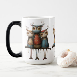 Vintage Whimsical Owls–Retro Forest Friends Magic Mug