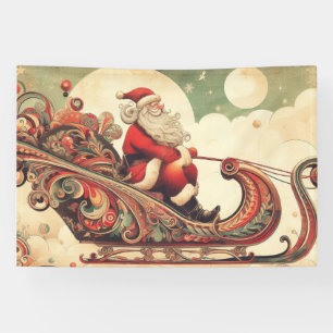 vintage/whimsical/santa/Christmas Banner