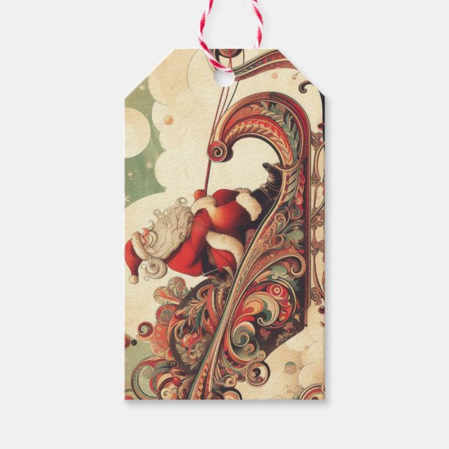vintage/whimsical/santa/Christmas Gift Tags (Front)