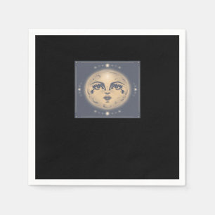 Vintage Whimsigoth Moon Napkin