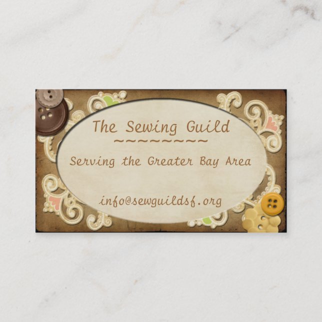Vintage Whimsy Business Card (Front)