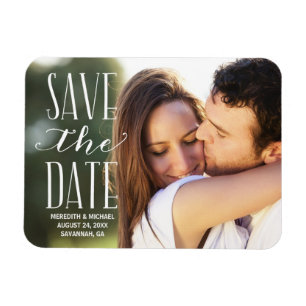 Vintage Whimsy   Photo Save the Date Magnet