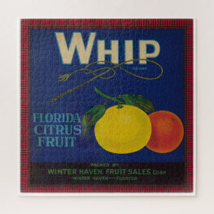 Vintage Whip Citrus Fruit Label  Jigsaw Puzzle