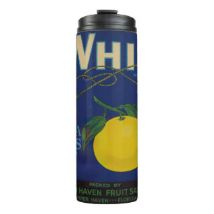 Vintage Whip Citrus Fruit Label  Thermal Tumbler