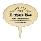 Vintage Whiskey Person Funny Birthday Cake Topper