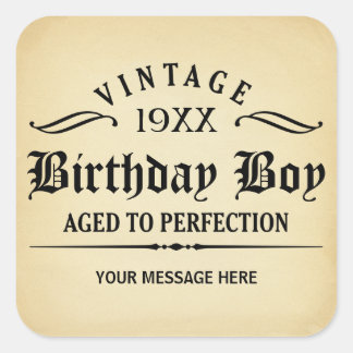 Vintage Whiskey Person Funny Birthday Sticker