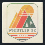 Vintage Whistler Canada Skiing Souvenir 1980s Stone Coaster<br><div class="desc">Whistler BC Canada Mountain Vintage 60s souvenir Design. Whistler Canada. This retro design makes a great Christmas or Birthday gift for fans of Whistler mountain. The retro vintage design is a perfect gift for skiing lovers in the Canada mountains.</div>