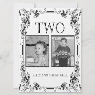 Vintage White and Black Photo Table Number 2