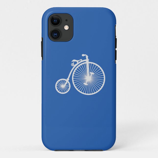 Vintage White Bicycle on Blue iPhone5 Case (Back)