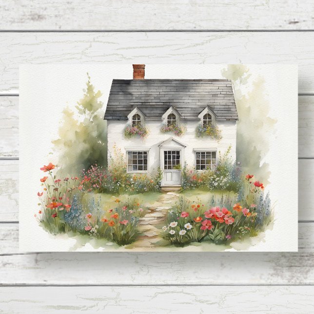 Vintage White Cottage Flower Garden Decoupage Tissue Paper (Creator Uploaded)