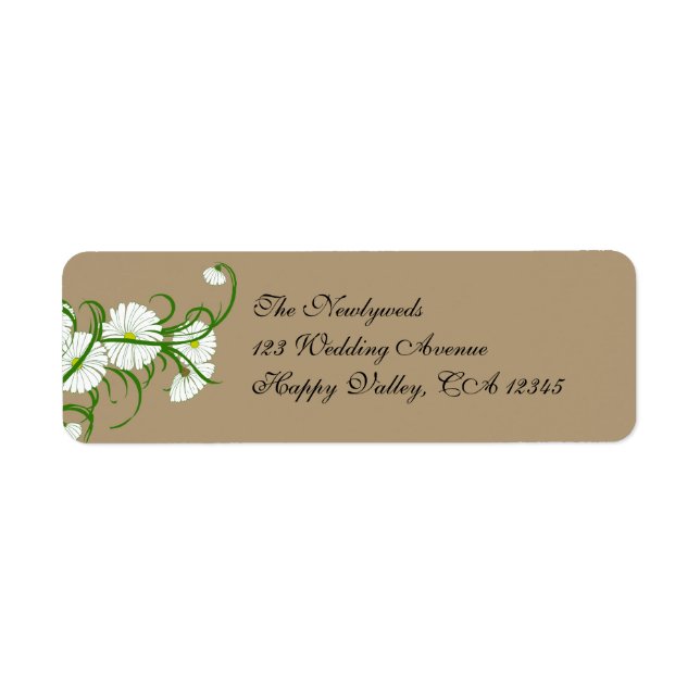 Vintage White Gerber Daisy Flowers Wedding Set (Front)