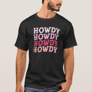 Vintage White Howdy Rodeo Southern Cowgirl Country T-Shirt