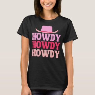 Vintage White Howdy Rodeo Western Country Southern T-Shirt
