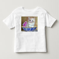 Vintage White Kitten Illustration