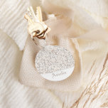 Vintage White Lace and Linen Custom Wedding Keychain<br><div class="desc">An incredibly romantic and feminine custom wedding favour keychain. Perfect for women who love lace,  linen,  and antique vintage accents.</div>