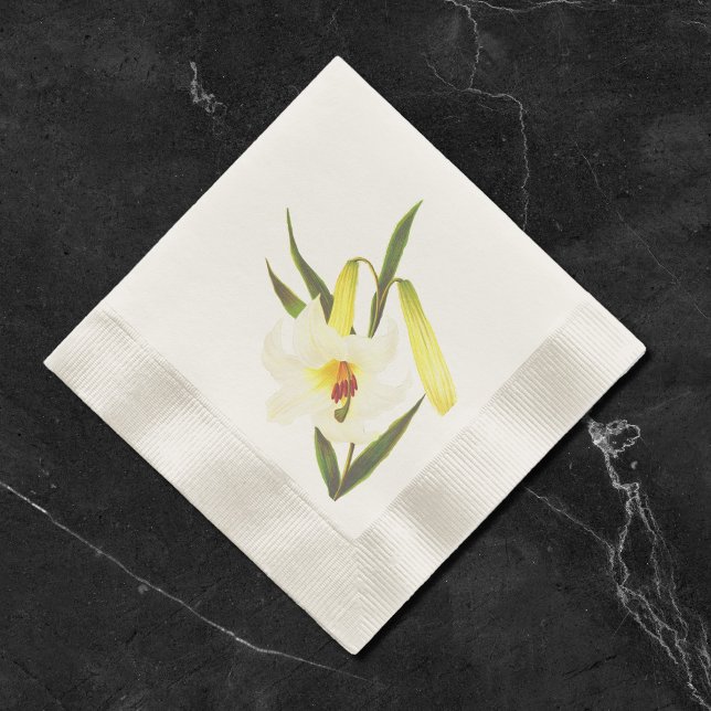 Vintage White Lily Napkin (Creator Uploaded)