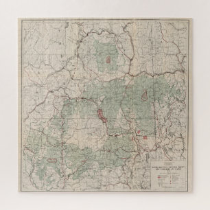 Vintage White Mountains National Forest Map (1931) Jigsaw Puzzle