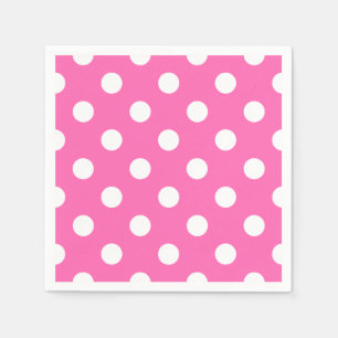 Vintage White Polka Dots Pattern Napkin
