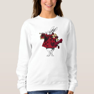 Vintage White Rabbit Hearts Sweatshirt