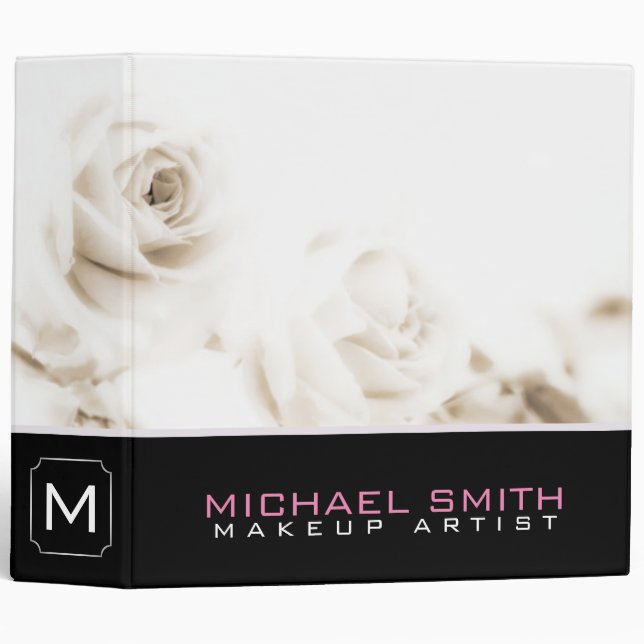 Vintage white rose binder (Front/Spine)