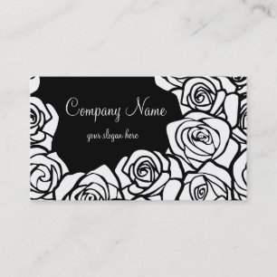 Vintage white roses Business Card