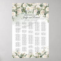 Vintage white roses flowers greenery Alphabetical