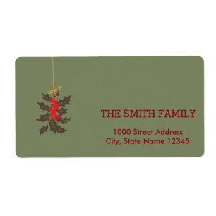 Vintage White Snow Christmas Tree Cherry Holiday