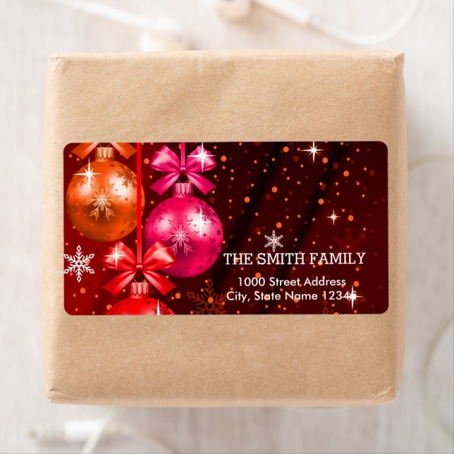 Vintage White Snow Glitter Christmas Ball Holiday (Insitu)