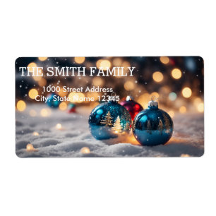 Vintage White Snow Glitter Christmas Holiday