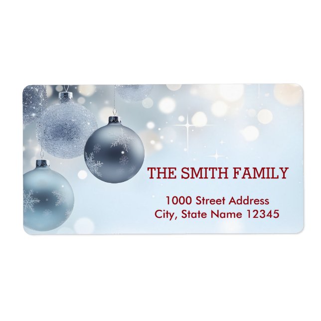 Vintage White Snow Glitter Christmas Tree Holiday (Front)