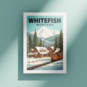 Vintage Whitefish Montana Postcard