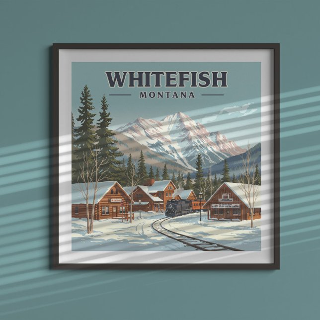 Vintage Whitefish Montana Poster (Creator Uploaded)