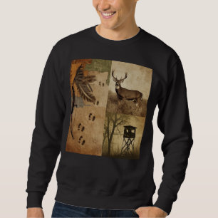 Vintage Whitetail Deer Bow Hunting Sweatshirt