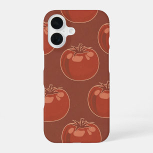 Vintage Whole Tomato Pattern iPhone 16 Case