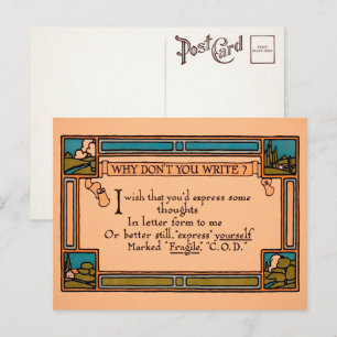 Vintage Why Don't You Write Postcard 