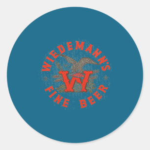 Vintage Wiedemanns Fine Beer Wiedemann Brewing New Classic Round Sticker