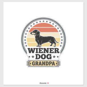 Vintage Wiener Dog Grandpa Dachshund Shirt Design_